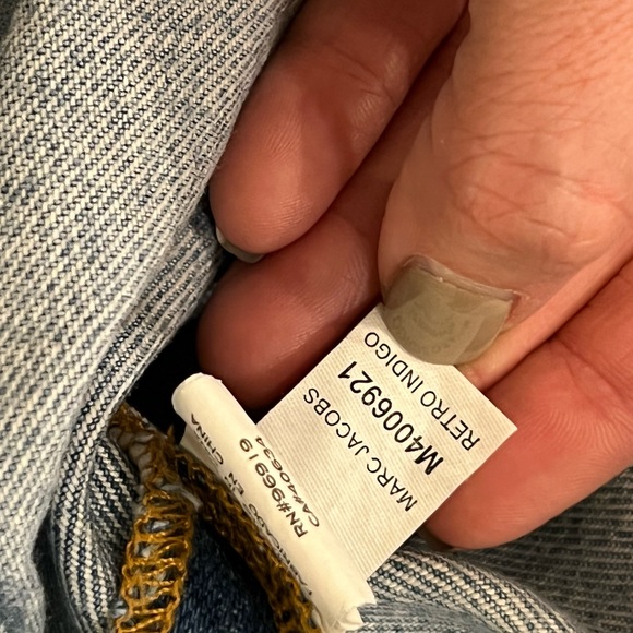 Marc Jacobs High-Waist Wide-Leg Cropped Jeans Size 31 - Picture 5 of 8